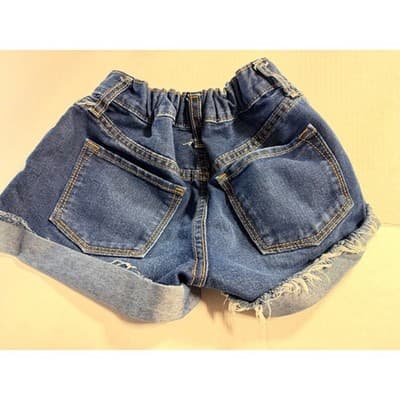 Old Navy Girls Denim Shorts Puppy Sneaker Graphic Embellished Blue Size 10 - Thumbnail 6