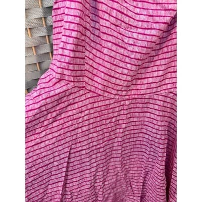 Old Navy Fit & Flare Cami Mini Dress XL Pink Stripe Slim Fit A-Line Sleeveless - Thumbnail 6