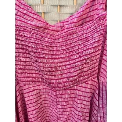 Old Navy Fit & Flare Cami Mini Dress XL Pink Stripe Slim Fit A-Line Sleeveless - Thumbnail 9
