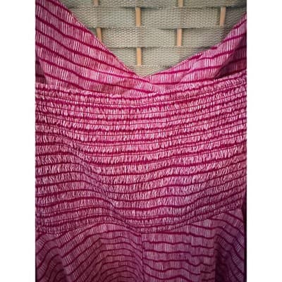 Old Navy Fit & Flare Cami Mini Dress XL Pink Stripe Slim Fit A-Line Sleeveless - Thumbnail 8