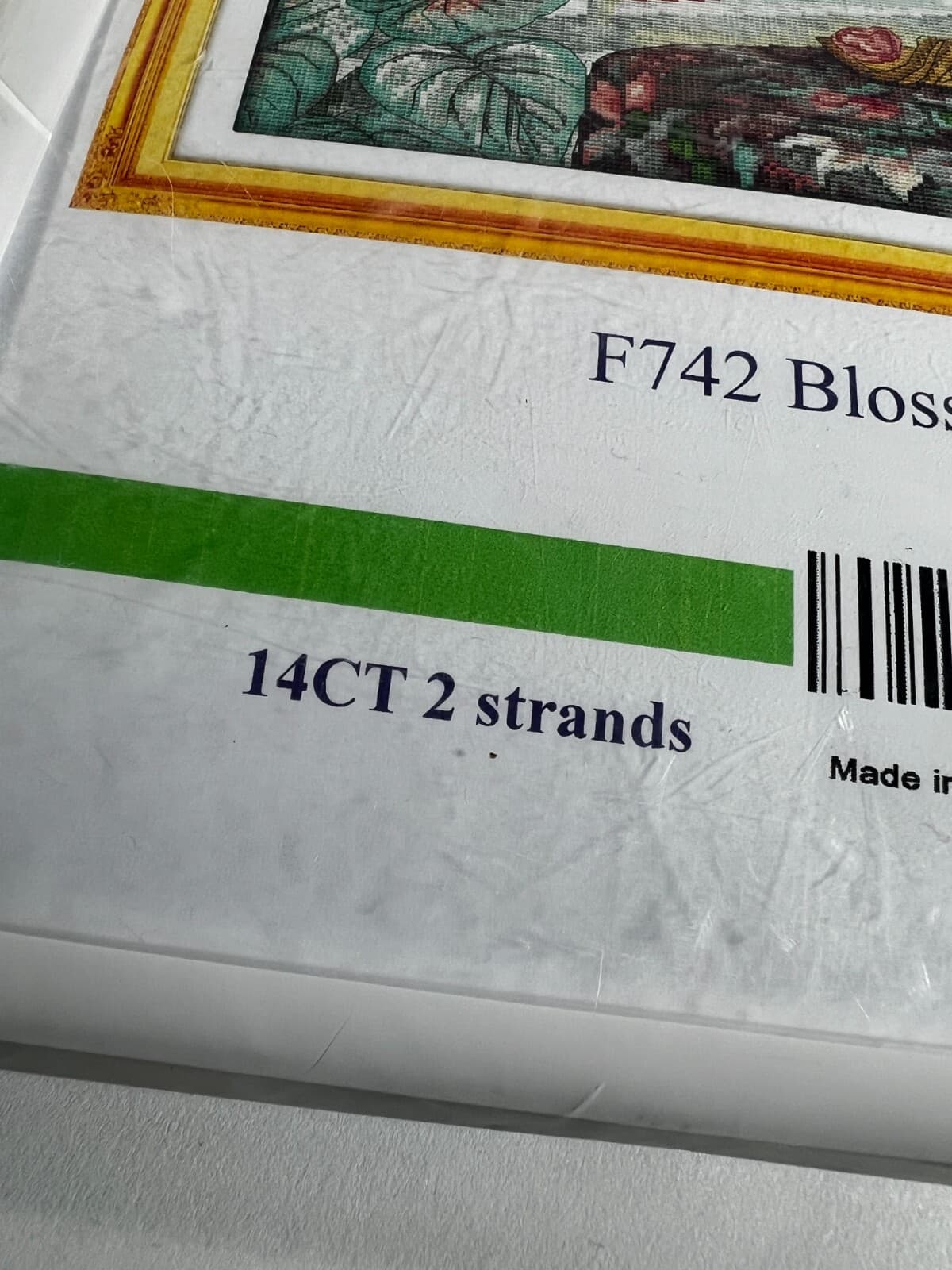 New Leczany Cross Stitch Kit F742 Blossom Flowers Floral Pre-printed 14 CT Craft - Thumbnail 3
