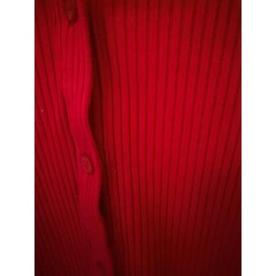 A New Day Sleeveless Ribbed-Knit Polo Top XL Red Button Up Collared Stretch - Thumbnail 6