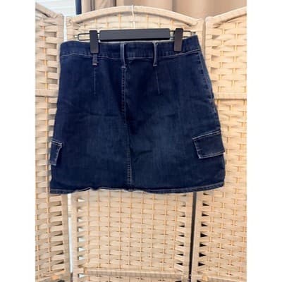 MUDD Women's Utility Mini Skirt Junior 15 Dark Blue Mid Rise Cargo Pocket - Thumbnail 9