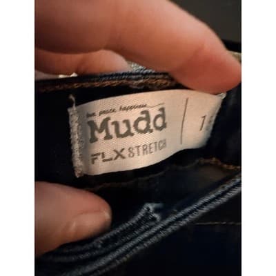 MUDD Women's Utility Mini Skirt Junior 15 Dark Blue Mid Rise Cargo Pocket - Thumbnail 8