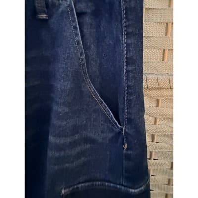 MUDD Women's Utility Mini Skirt Junior 15 Dark Blue Mid Rise Cargo Pocket - Thumbnail 5