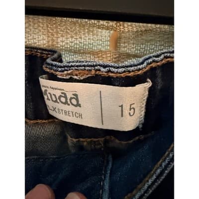 MUDD Women's Utility Mini Skirt Junior 15 Dark Blue Mid Rise Cargo Pocket - Thumbnail 7