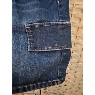 MUDD Women's Utility Mini Skirt Junior 15 Dark Blue Mid Rise Cargo Pocket - Thumbnail 4