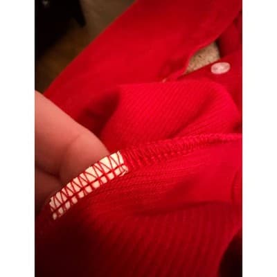 Women's Button Up Ribbed Details Tank Top S Red Scoop Neckline Sleeveless - Thumbnail 11