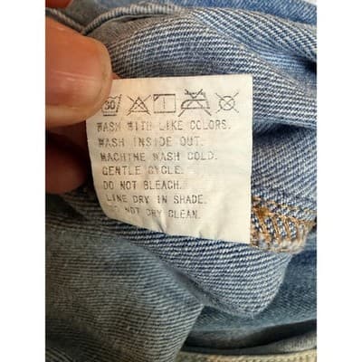 Women’s Denim Mini Dress Light Wash Sleeveless Frayed Hem Overall Style Large - Thumbnail 15