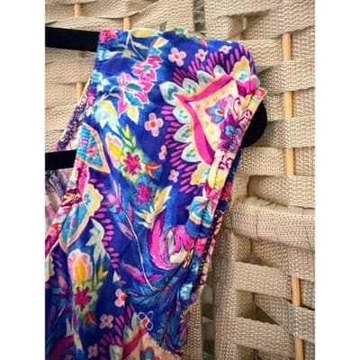 Lily Rose Floral Boho Mini Dress Purple Pink Off Shoulder Fit Flare XS - Thumbnail 8