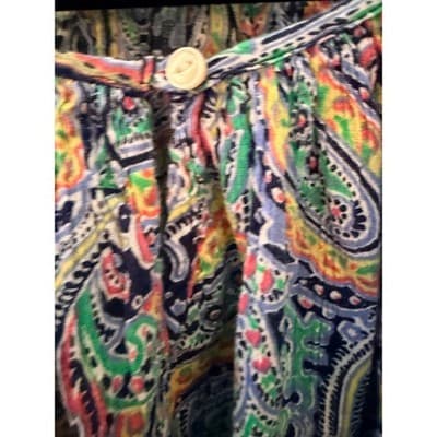 American Living Paisley Print Peasant Blouse Multicolor L Three Quarter Sleeve - Thumbnail 6