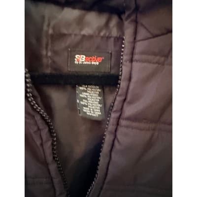 SB Active Puffer Vest Jacket Black Large NWOT Full Zip Front Mock Neck Collar - Thumbnail 5
