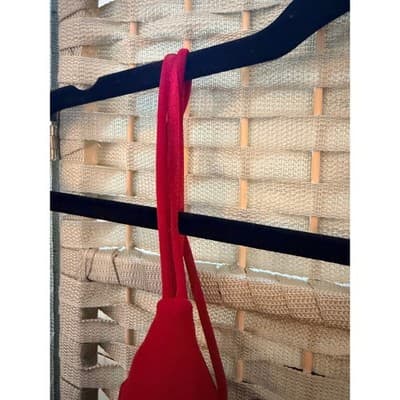 Jump Apparel Ruched Maxi Formal Dress 9/10 Red Scrappy Lace Up Criss Cross Back - Thumbnail 9