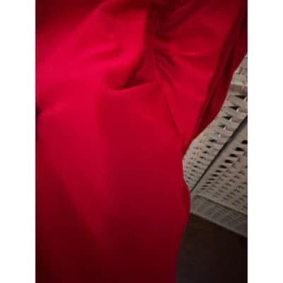 Jump Apparel Ruched Maxi Formal Dress 9/10 Red Scrappy Lace Up Criss Cross Back - Thumbnail 18