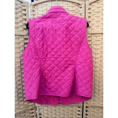 Van Heusen Quilted Zip Front Outerwear Vest XL Pink NWOT Standalone Collar - Thumbnail 9