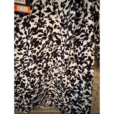Well Worn Ladies V-Neck Quarter Sleeve Blouse XXL Black NWT Ditsy Floral Print - Thumbnail 3