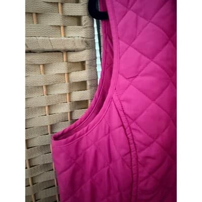Van Heusen Quilted Zip Front Outerwear Vest XL Pink NWOT Standalone Collar - Thumbnail 6