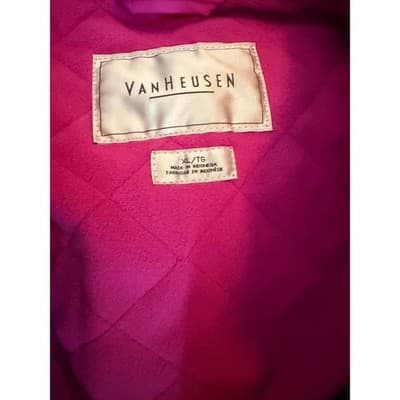 Van Heusen Quilted Zip Front Outerwear Vest XL Pink NWOT Standalone Collar - Thumbnail 12