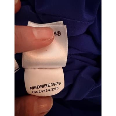Anne Klein Women's Petite Three Quarter Sleeve V Neckline Midi Dress Blue Small - Thumbnail 14