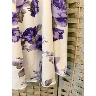 SHEIN Floral Spaghetti Strap Tank Top White Lilac Purple Flowy Women’s Large - Thumbnail 3