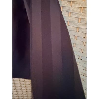Liz Claiborne Long Sleeve Black Two Tone Stripe Gold Button XS Keyhole Neckline - Thumbnail 7