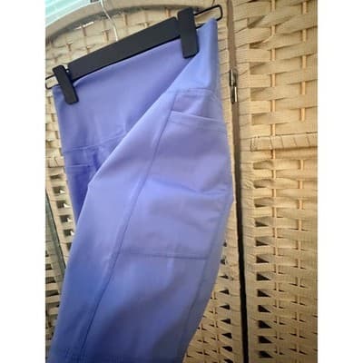 DANSKIN High Rise Waistband Women's Biker Shorts Purple S Athletic Side Pockets - Thumbnail 3