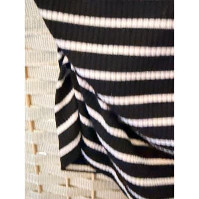 SHEIN Striped Ruched Bodycon Mini Dress Women's Black White Sleeveless S - Thumbnail 3