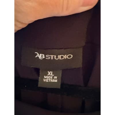AB STUDIO Sleeveless Maxi Dress XL Black White Geometric Panel Straight Cut - Thumbnail 11
