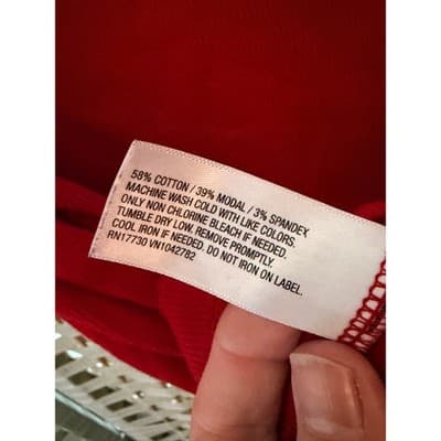 A New Day Crew Neckline Short Sleeve Blouse L Red Women's Casual Tee - Thumbnail 9