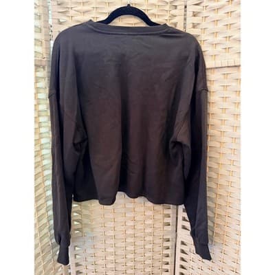H&M Divided Desolate The Tour Printed Sweatshirt L Black Cropped Long Sleeve - Thumbnail 8