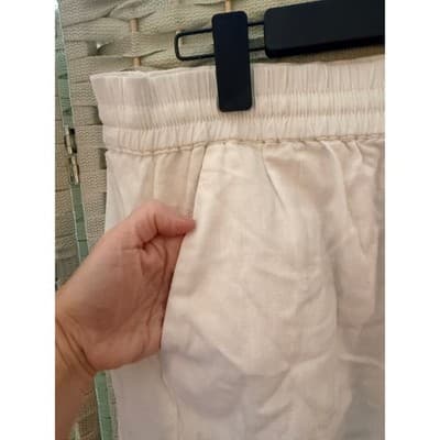 Love Tree Pull On Adjustable Drawstring Waistband Casual Short White Large - Thumbnail 6
