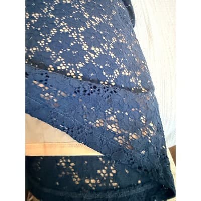 MYSTIC One Shoulder Bodycon Lace Mini Dress Blue M Asymmetrical Neckline - Thumbnail 9
