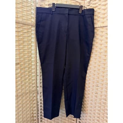 H&M Ankle Length Dress Trousers Navy Blue 18 NWT Casual Slacks Pants