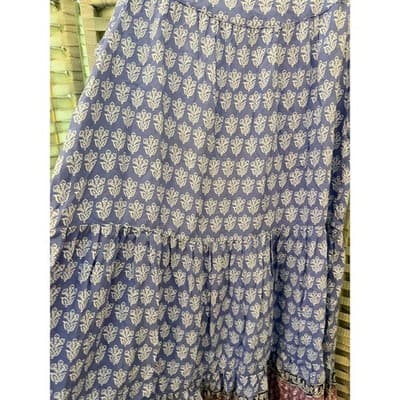 BeachLunchLounge Tiered Strappy Sundress S Purple Floral Pattern Boho Style - Thumbnail 7