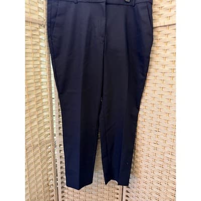 H&M Ankle Length Dress Trousers Navy Blue 18 NWT Casual Slacks Pants - Thumbnail 2