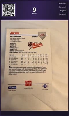 Rick Reed SkyBox Pre-Rookie '92 #295 DCM Grade 9 Mint New From Sealed PAC - Thumbnail 2