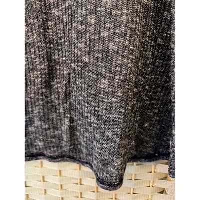 Socialite Teen Sweater Top Medium Gray Cold Shoulder Short Sleeve Lightweight - Thumbnail 4