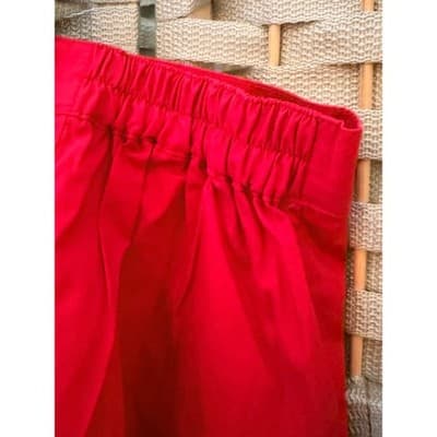 J.G. Hook Capri Crop Pants 26WP Red NWOT Straight Leg Elastic Waistband Mid Calf - Thumbnail 8