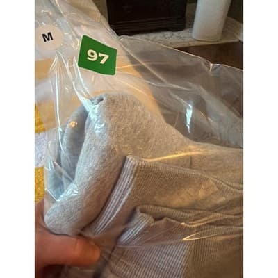Reebok Identity Big Logo Fleece Hoodie Jacket M Gray Adjustable Drawstring NWT - Thumbnail 14