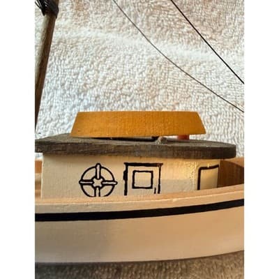 Vintage Wooden Nautical Boat Ship Set Fishing Trawler Sailboat Decor Lot of 5 - Thumbnail 11