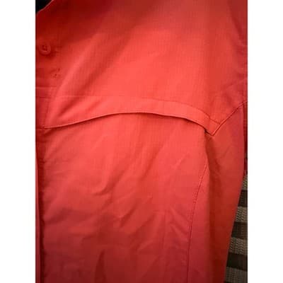 Magellan Outdoors Women's Fish Gear Short Sleeve Top Orange M Button Down NWOT - Thumbnail 5