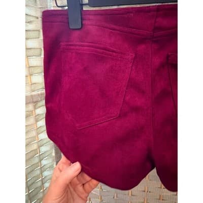NO BOUNDARIES Faux Suede Hot Shorts S Purple Plum High Rise Waist NWT - Thumbnail 9