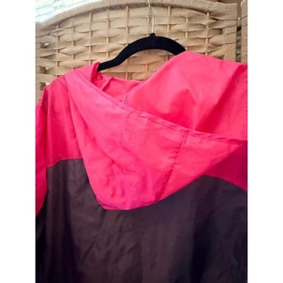 Excertek Active Windbreaker Jacket 2X Pink NWOT Lightweight Hooded Raincoat - Thumbnail 11