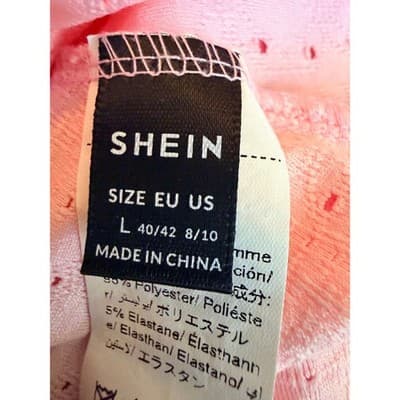 SHEIN Eyelet Embroidery Boho Cami Top L Baby Pink Summer Halter Flowy Hemline - Thumbnail 15