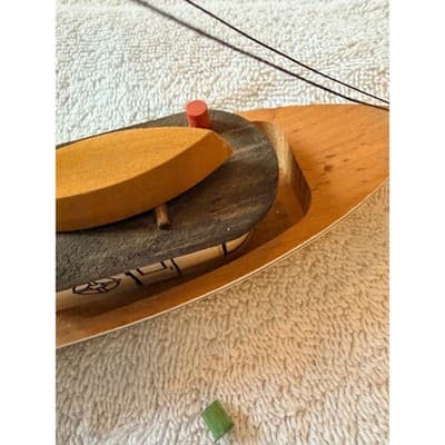 Vintage Wooden Nautical Boat Ship Set Fishing Trawler Sailboat Decor Lot of 5 - Thumbnail 12