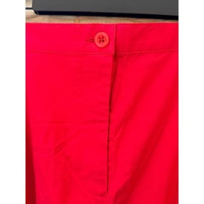 J.G. Hook Capri Crop Pants 26WP Red NWOT Straight Leg Elastic Waistband Mid Calf - Thumbnail 4