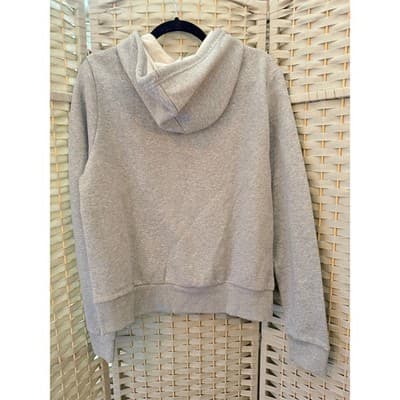 Reebok Identity Big Logo Fleece Hoodie Jacket M Gray Adjustable Drawstring NWT - Thumbnail 13