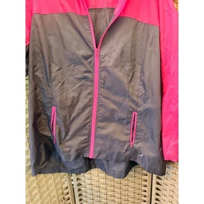 Excertek Active Windbreaker Jacket 2X Pink NWOT Lightweight Hooded Raincoat - Thumbnail 4