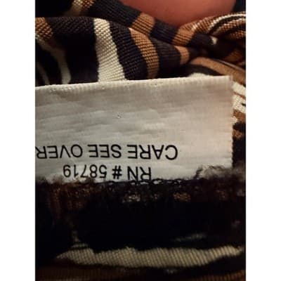Notations Woman Button Up Blouse Womens 3X Brown Abstract Print Short Sleeve - Thumbnail 12