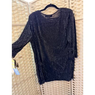 Sherade Nites Women’s Size 14 Black Sparkle Dress Gold Metallic Party NWT - Thumbnail 13